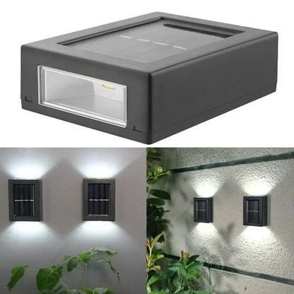 Spots solaires haut et bas pour extérieur, lampe murale de rue, lampe solaire à énergie solaire, lampe solaire étanche, décoration de jardin