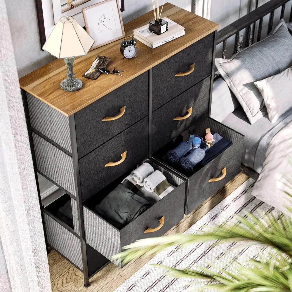 8-Drawer Fabric Storage Tower Organizer Unit Multicolor Bedroom Living Room Hallway Closets Steel Frame