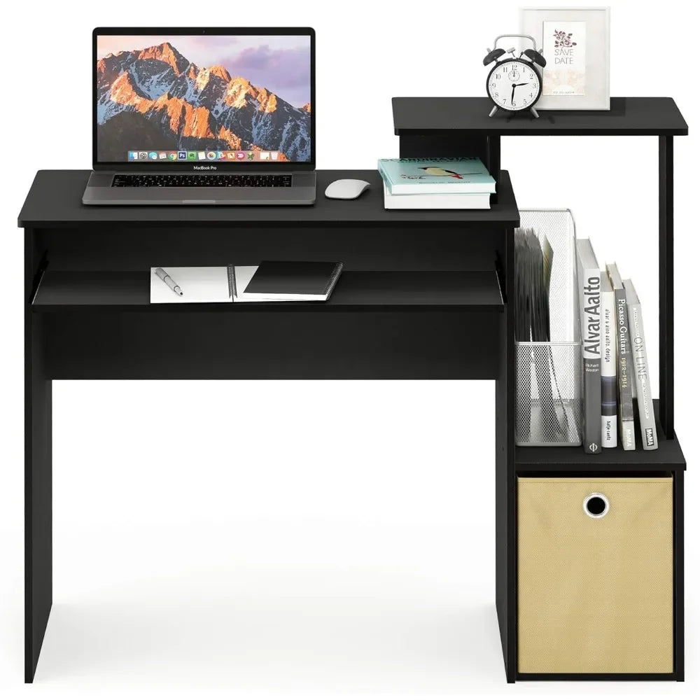 Bureau de chambre pour étudier noir/marron Econ Multipurpose Home Office Computer Writing Desk Furniture Table Pliante Desks Lecture Gaming