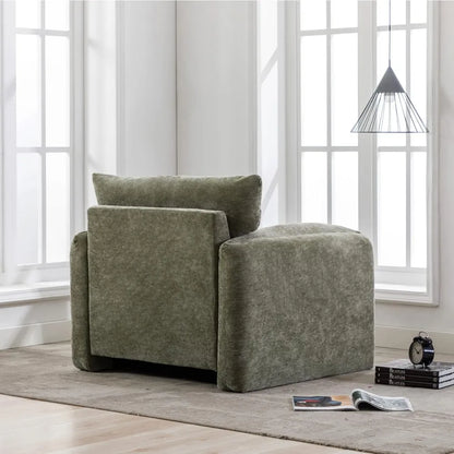 Sillón extragrande Shenier - Sillón moderno con acento, sofá individual, 38,6 pulgadas de ancho, cómodos asientos para sala de estar y dormitorio