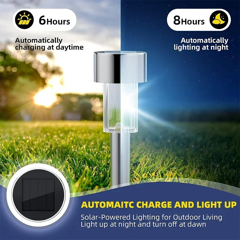 Outdoor Solar Lights Garden Lights Solar Powered Lamp Lantern Waterproof Landscape Lighting Pathway Yard Lawn Garden Decoration