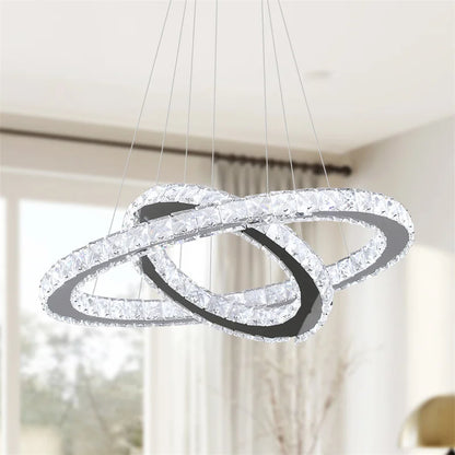 Modern Crystal Chandelier Dining Room Decor Pendant Hanging Light Fixtures For Living Room Ceiling Lamp Lustre Home Decoration