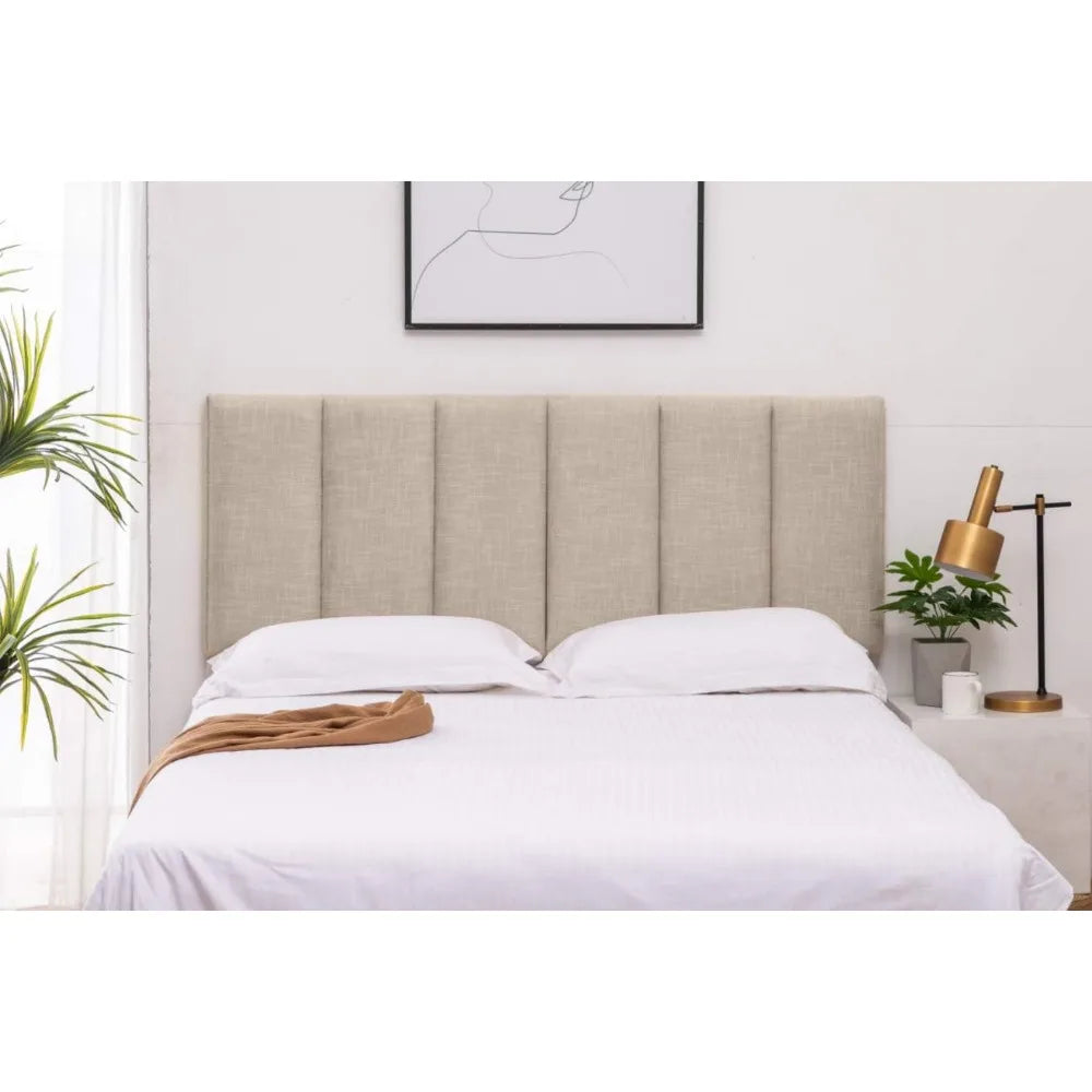 Upholstered Headboards Foldable Queen/Full Linen Panels with Height Adjustments Bedroom Furniture Bed Heads Beds and Furniture