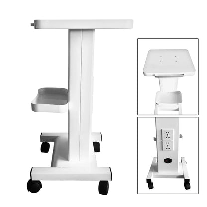 Salon Trolley  Beauty  Instrument Cart with Socket and Pulley Storage Rack Shelf  220V/110V