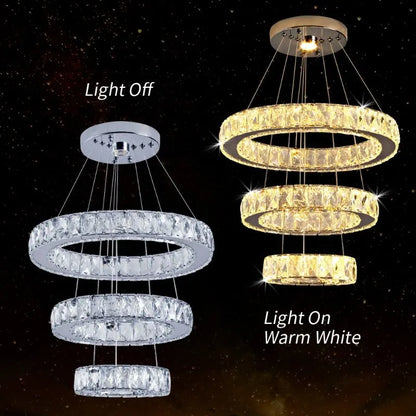 Crystal Chandelier Light Living Room Remote Control Bedroom Pendant Lamps Dining Table K9 Chrome Lustre Ceiling Lamps Luminaires