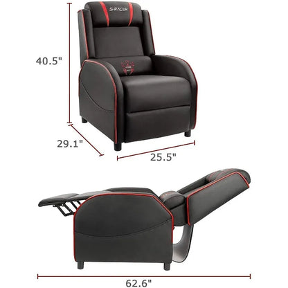 Gaming Massage Recliner Chair Single Living Room Sofa Recliner  Leather Recliner Seat Comfortable Ergonomic Home Theater Seating