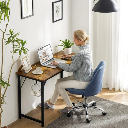 Bureau d'ordinateur - Bureau 48 pouces Écriture Travail Étudiant Étude Table en bois de style simple et moderne avec sac de rangement