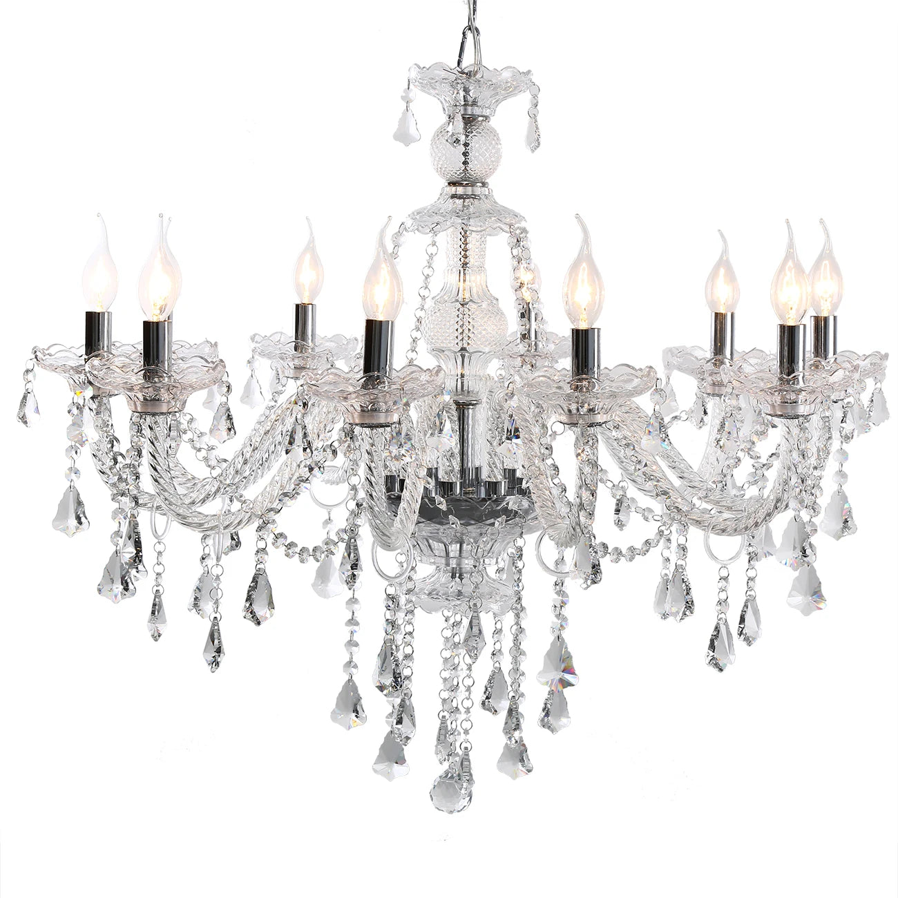 Yonntech 4/6/8/10/15 arms Lights Crystal Chandelier Pendant Ceiling Light Chandelier Lamp Living room light Vintage