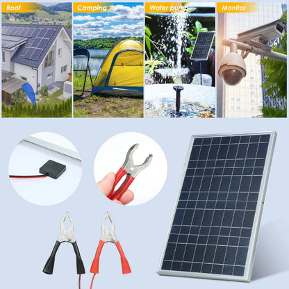 600W Solar cell Photovoltaic Panel Power Bank with Alligator Clip/ IP65 Water Resistance for Solar panel Camping Equipment