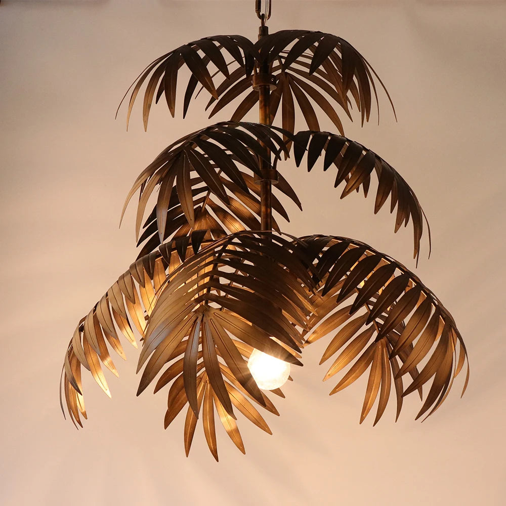 Modern Boho coconut tree leaf chandelier E27 Loft creative hanging lamp for living room bedroom restaurant apartment lobby hotel