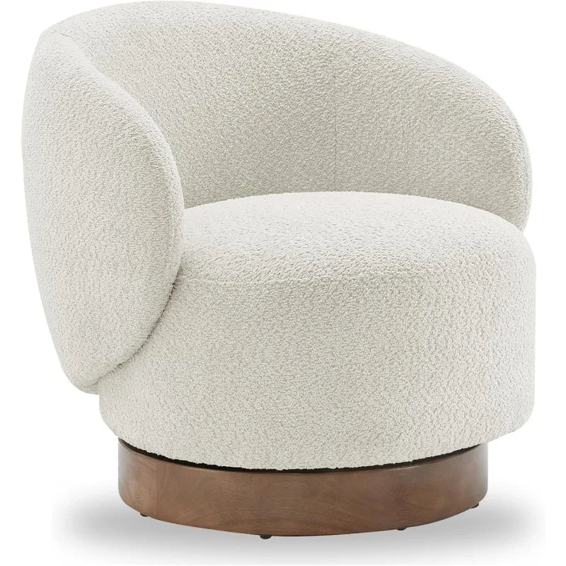 Swivel armchair, armchair upholstered in high performance fabrics for living room bedroom reading waiting room