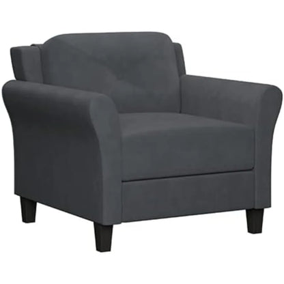 Arm Chair for Living Room 31.5"W X 35.4"D X 32.7"H Elegant Tufted Back Cushions Upholstered in Cleanable Fabric Dark Gray