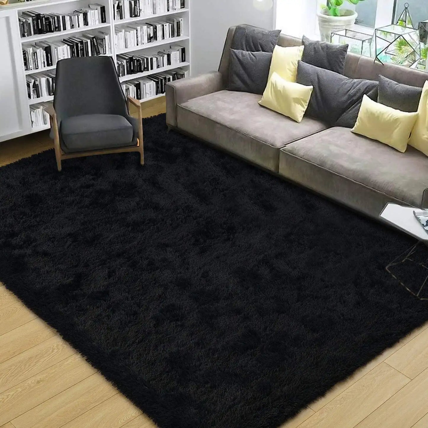 Tapis moelleux Noahas pour chambre à coucher, tapis pelucheux pour salon, tapis doux pour enfants, tapis antidérapants pour sols en bois dur, décoration de chambre