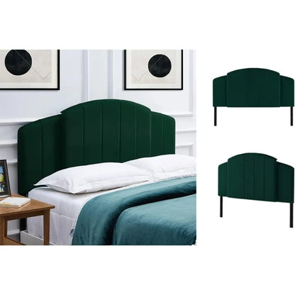 Headboard for Full/Queen/King Size Bed, Heights From 37 To 49 Inch Adjustable Emerald Green Set of 1, Bed Headboard Velvet