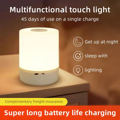 Touch Night Lamp USB LED Lamp With Switch Rechargeable Three Colors Lights For Kitchen Hallway Closet Bedroom Home Night Light