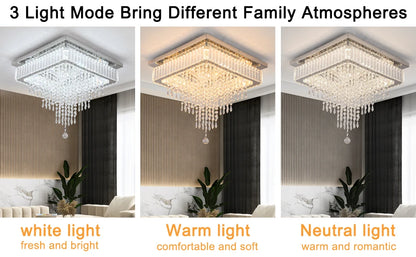 Modern Luxury Crystal Led Pendant Light Rain Drop Chandelier Ceiling Lamp Dining Living Room Nordic Decor Indoor Hanging Fixture