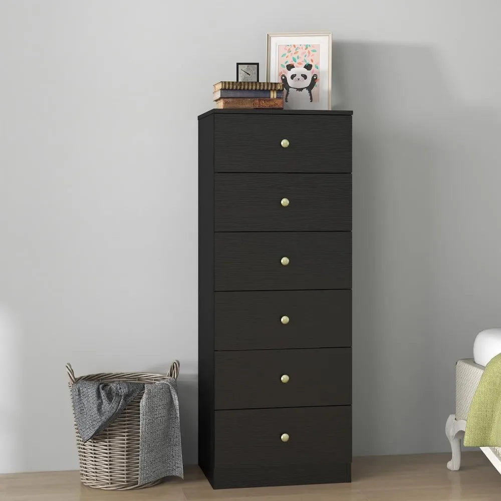 Chest of Drawers in the Bedroom Furniture Modern 6 Drawer Vertical Dresser Toilet Furniture Makeup Table Entryway (White) Office