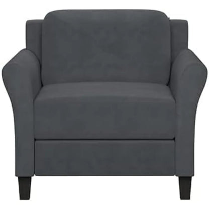 Arm Chair for Living Room 31.5"W X 35.4"D X 32.7"H Elegant Tufted Back Cushions Upholstered in Cleanable Fabric Dark Gray