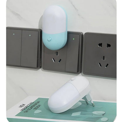 Lámpara de noche con luz LED de noche con enchufe UE/EE. UU., CA de 220 V, para dormitorio, regalo para niños, bonita lámpara de noche para pasillo, WC