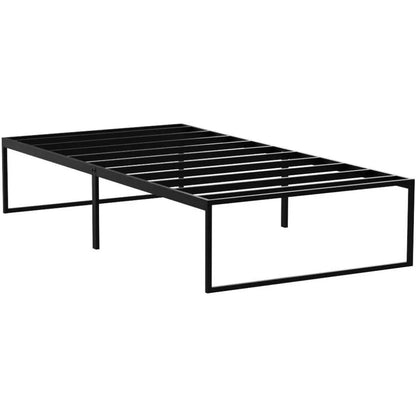 Lorelai 14 Inch Metal Platform Bed Frame    Mattress Foundation with Steel Slat Support    No Box Spring Needed