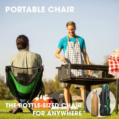 Silla portátil CLIQ: silla plegable liviana para acampar, soporta 300 libras, perfecta para aventuras al aire libre