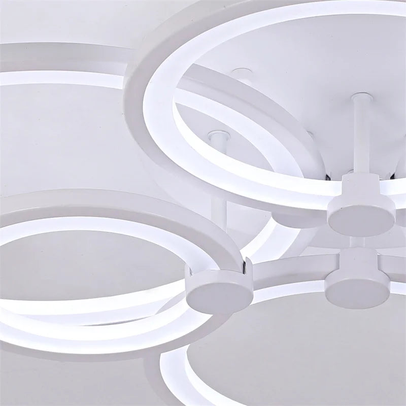 Modern Interior Acrylic Ceiling Lamp Pendant Lamp Living Room Bedroom Led Chandelier Decor Lighting Fixtures Dimming With Remote