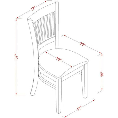 Ensemble de table à manger du milieu du siècle - 6 chaises de salle à manger fantastiques avec siège en tissu de lin, table à manger ronde (finition chêne)