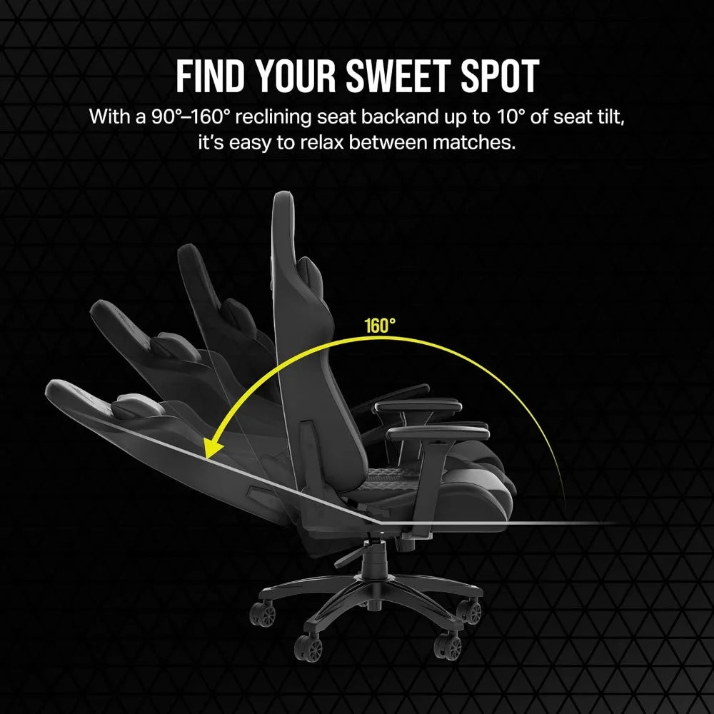 Gray and Black Gamingchair One Size Computer Chair TC100 Relaxed Gaming Chair Office Chairs Gamer Armchair Ergonomic Furniture