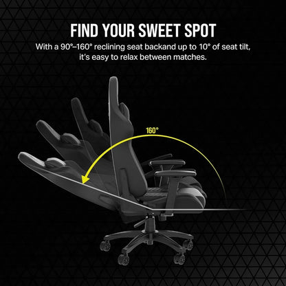 Gray and Black Gamingchair One Size Computer Chair TC100 Relaxed Gaming Chair Office Chairs Gamer Armchair Ergonomic Furniture