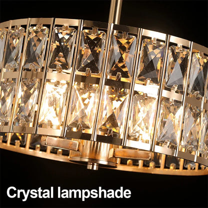 Luxury Pendant Light Crystal LED Chandelier Nordic Home Decor Ceiling Lamp Modern Kitchen Island Dining Living Room Fixture Lum