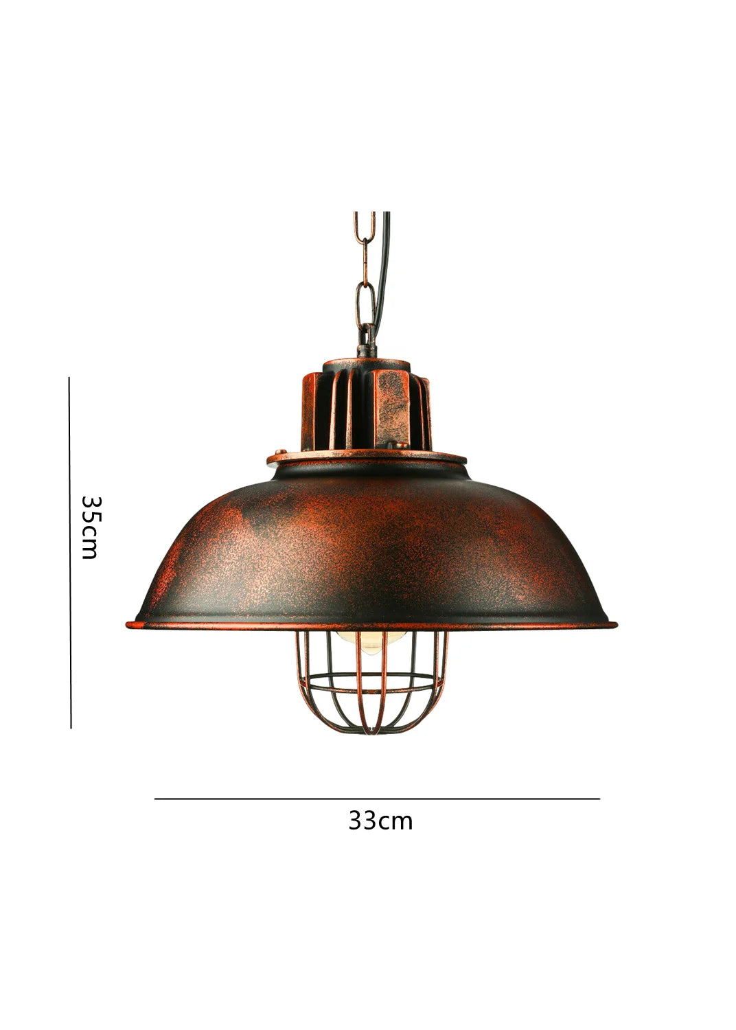 Abat-jour en fer Lustre rétro Plafonniers Lampe suspendue Lampe suspendue de café Lampe suspendue vintage au design industriel