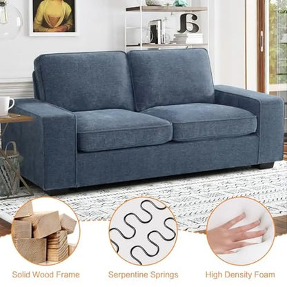 Modern Chenille Loveseat Sofa Set Comfy Living Room Couch 2 Seater Seat Deep Seat Sofa