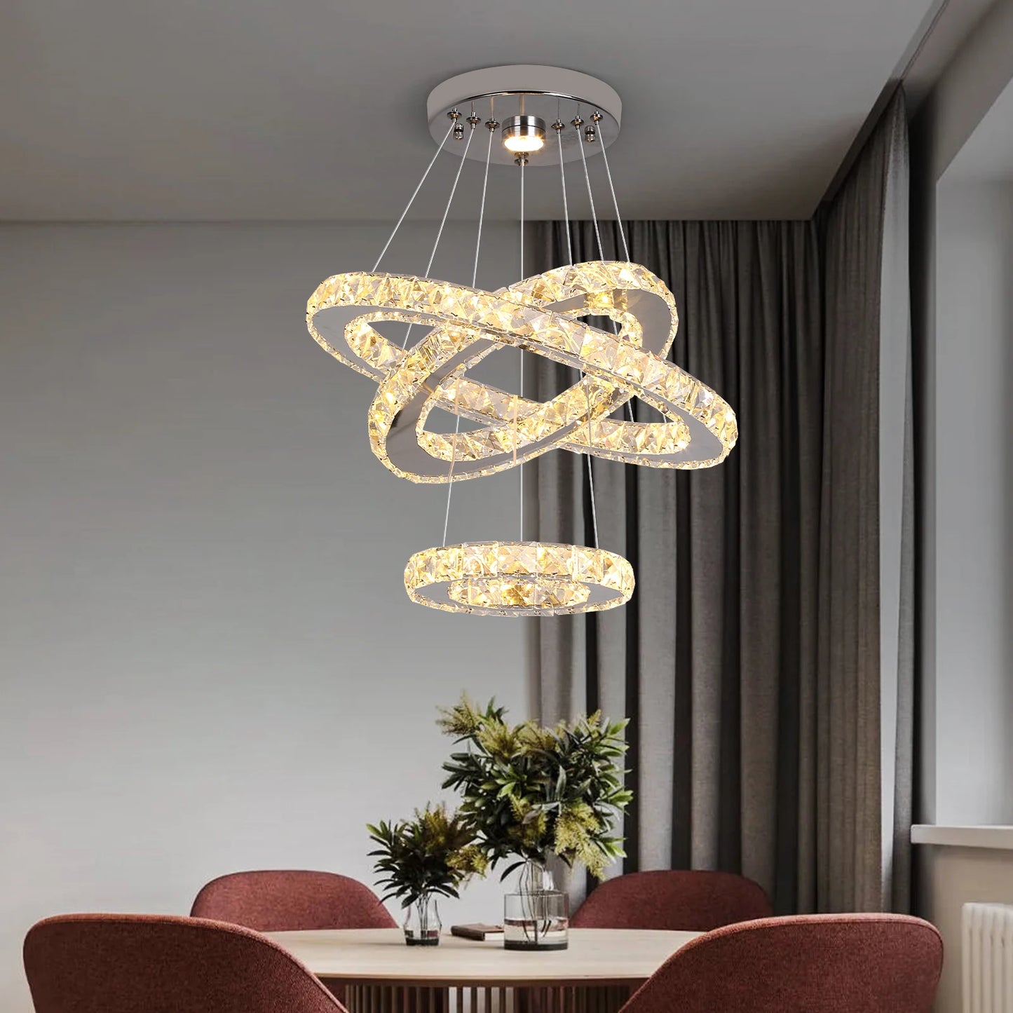 Crystal Chandelier Modern Large Crystal Pendant Lights Fixture For Living Room Bedroom Ceiling Lamp Lustres Luminaire Plafonnier