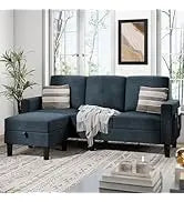 Convertible Sectional Sofas Couches for Living Room,L Shaped Couch with Storage Ottoman,Small Sectional 3 Seater Sofa Small