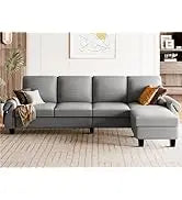 Convertible Sectional Sofas Couches for Living Room,L Shaped Couch with Storage Ottoman,Small Sectional 3 Seater Sofa Small