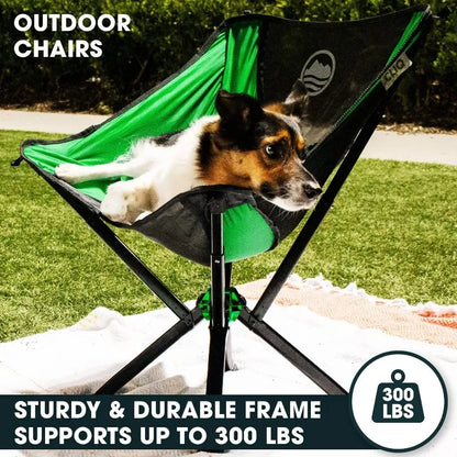 Silla portátil CLIQ: silla plegable liviana para acampar, soporta 300 libras, perfecta para aventuras al aire libre