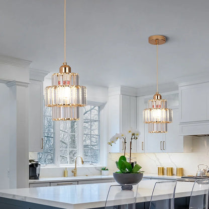 Modern Crystal Pendant Lighting Led Ceiling Lamp Kitchen Island Chandelier Nordic Living Dining Room Home Appliance Fixture