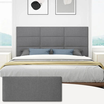 Cabecero, cabecero de pared autoadhesivo, cabecero de cama tapizado con mechones para cama tamaño queen, cabecero alto para dormitorio