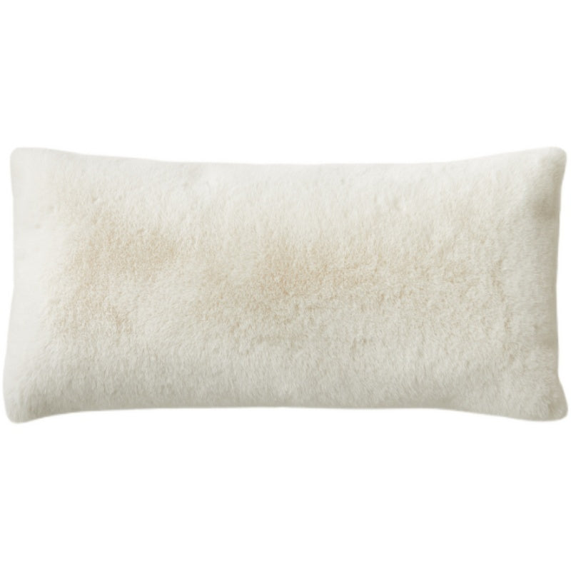 Double Sided Rabbit Hair Waist Sofa Pillow