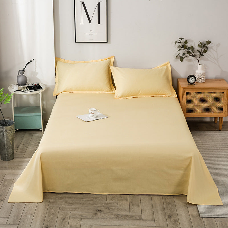 Solid Color Sanding Washed Cotton Single Piece Is Pure Student Dormitory Single Bed Sheet