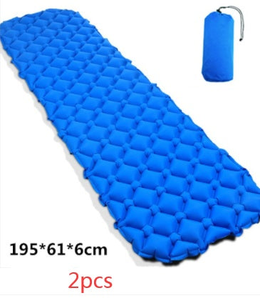 Tapis de camping gonflable pour tente, coussin double pour extérieur, pique-nique, plage, deux couvertures à carreaux, coussin pour bébé, repos à la maison, matelas doux