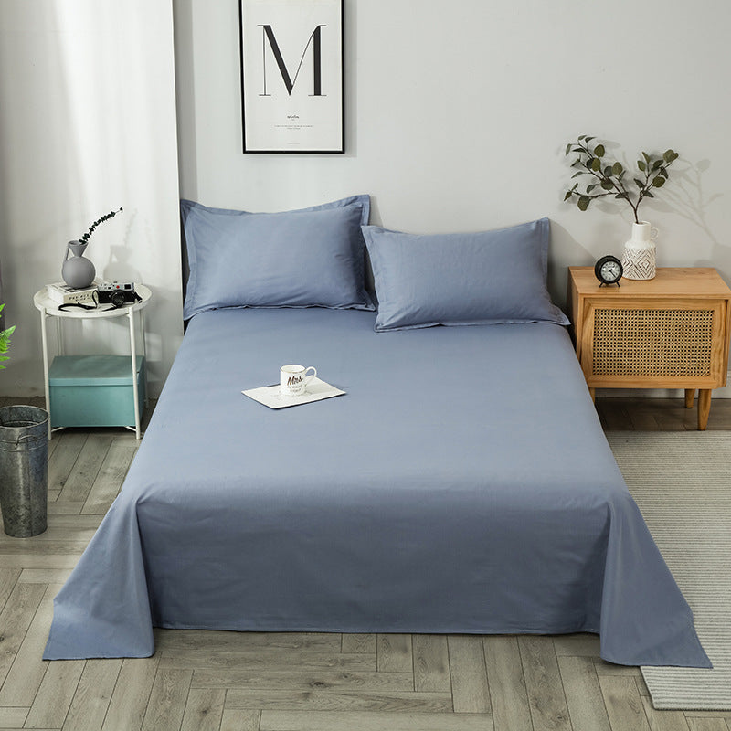 Solid Color Sanding Washed Cotton Single Piece Is Pure Student Dormitory Single Bed Sheet