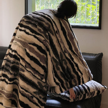 Tie-dyed Zebra Stripes Single Nap Blanket