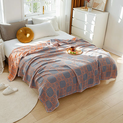 Terry Quilted Simple Quilt Double Thin