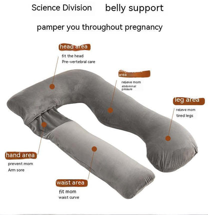 Almohada de embarazo con empalme de suministro directo transfronterizo Almohada de siesta multifuncional desmontable Almohada lumbar Almohada de apoyo para el vientre