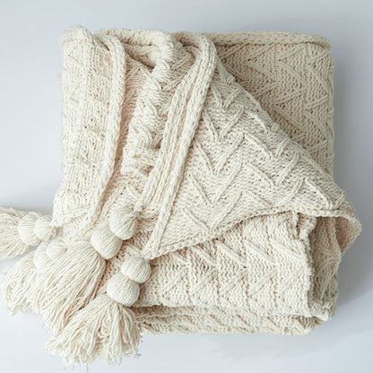 Chenille Nordic Home Knitted Sofa Blanket