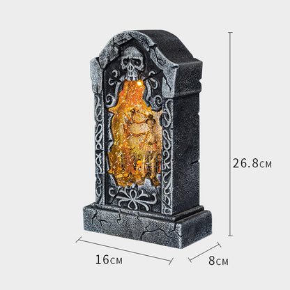 Halloween Decoration Luminous Sound Tombstone Light Layout Decoration Ornaments