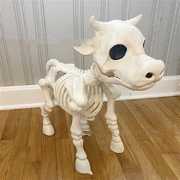 Halloween Skull Cow Toy Skeleton Decoration