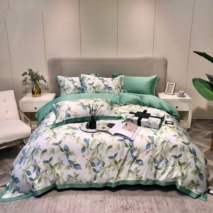 Lenzing Tencel Welt 1.5  1.8 2.0 Bed Four-piece Set Can Be Customized Bed Sheet