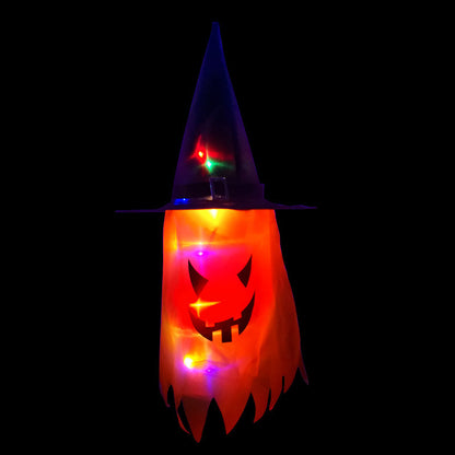 Halloween Colorful Glowing Hat Ghost Pendant